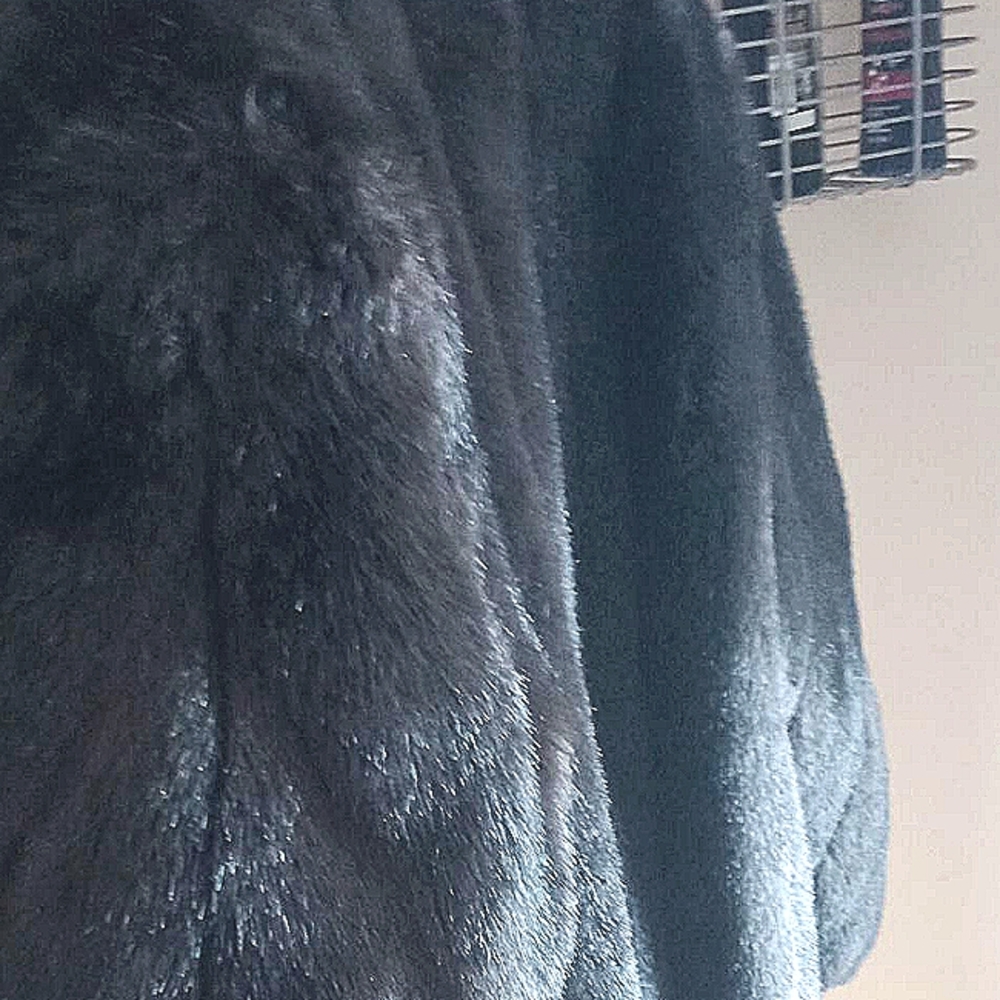 A solid black longsleeve winter coat perfect for could weather,  price $45 firm